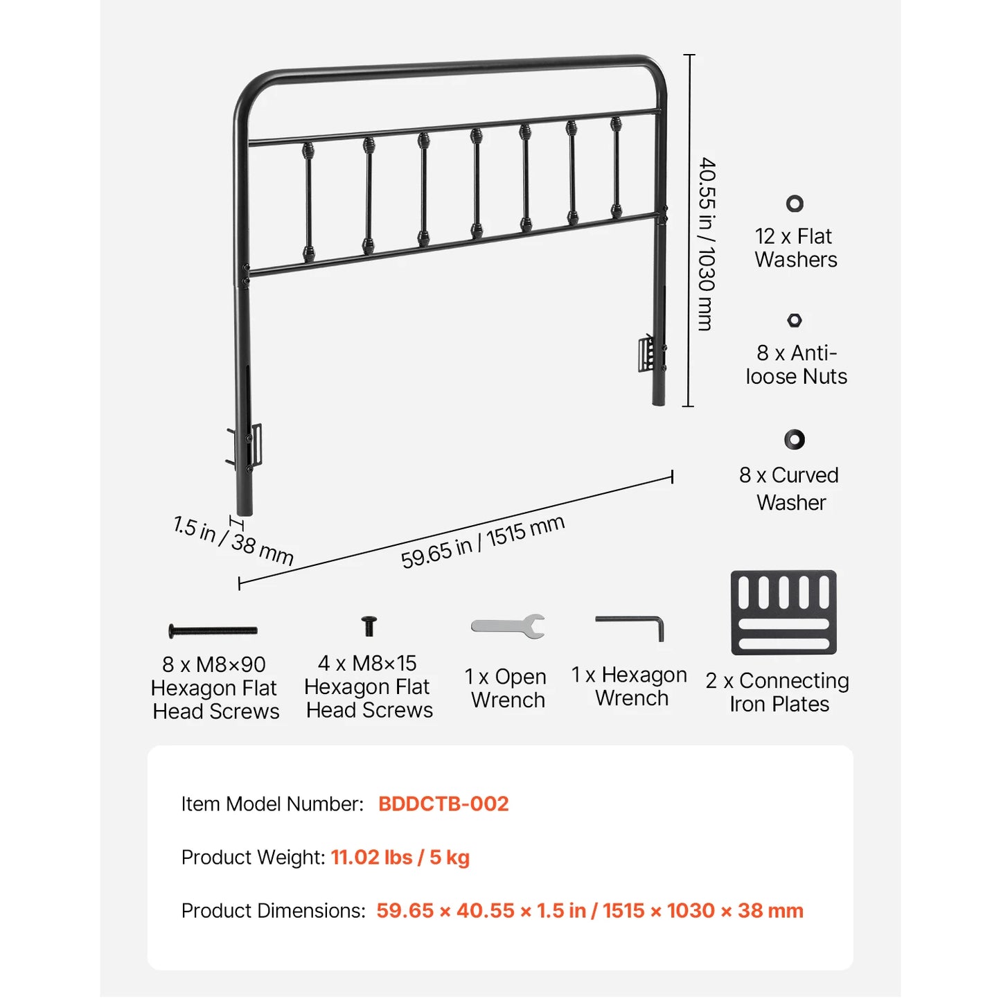 SucceBuy Adjustable Height Diamond Tufted Headboard for Beds