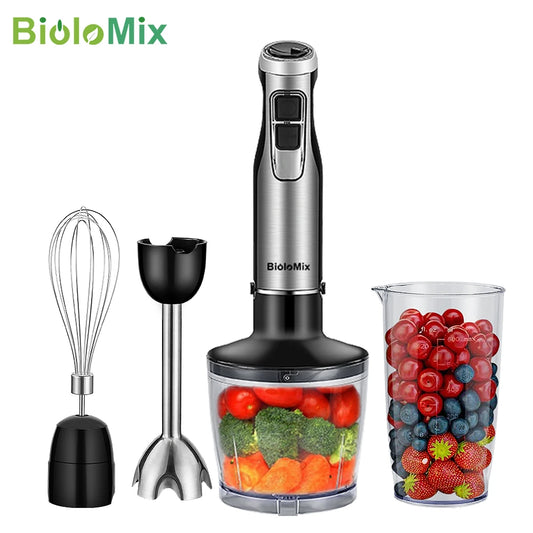 Biolomix 4 In 1 Immersion Hand Blender With Chopper And Smoothie Cup