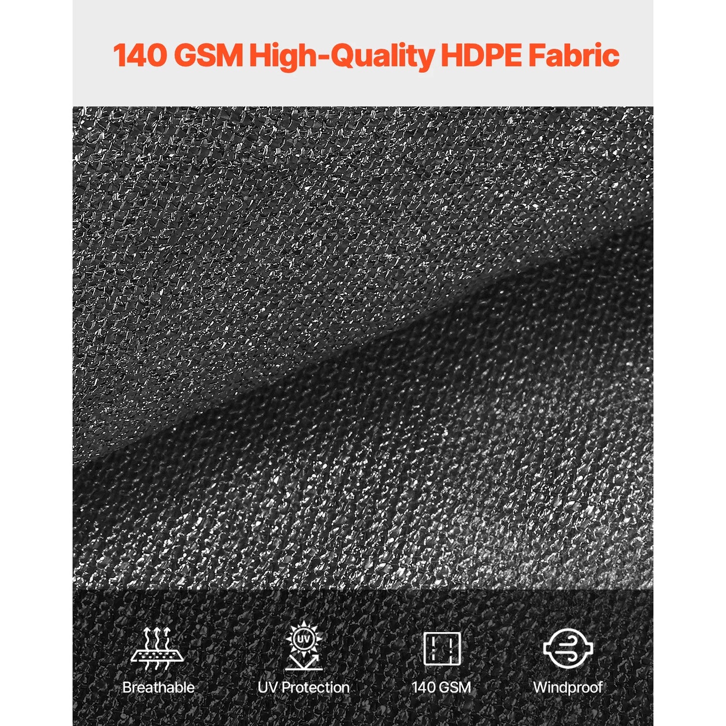 SucceBuy 140GSM HDPE Shade Cloth For Outdoor Garden And Backyard