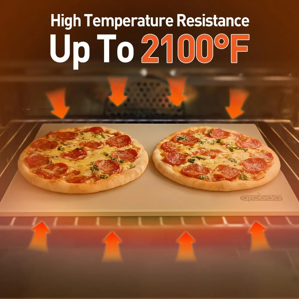 Cordierite Pizza Stone for Grill and Oven with Scraper