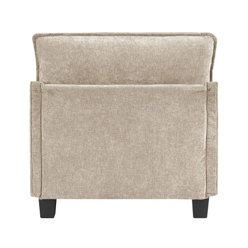Modern Armless Chair Chenille Fabric Upholstery With Durable Plywood Frame