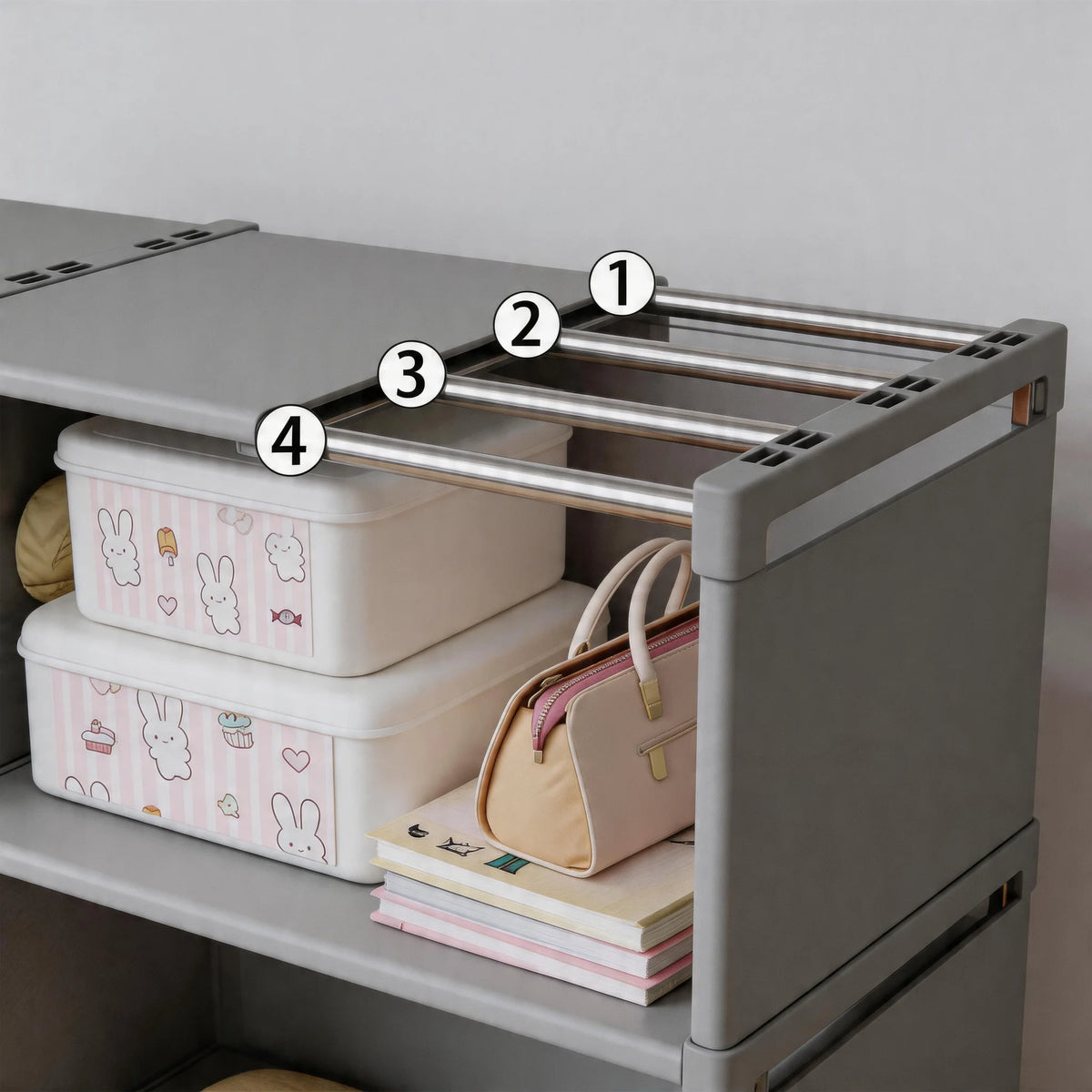 Multifunctional Storage Shelf Multi Layer Bookcase Living Room Organizer