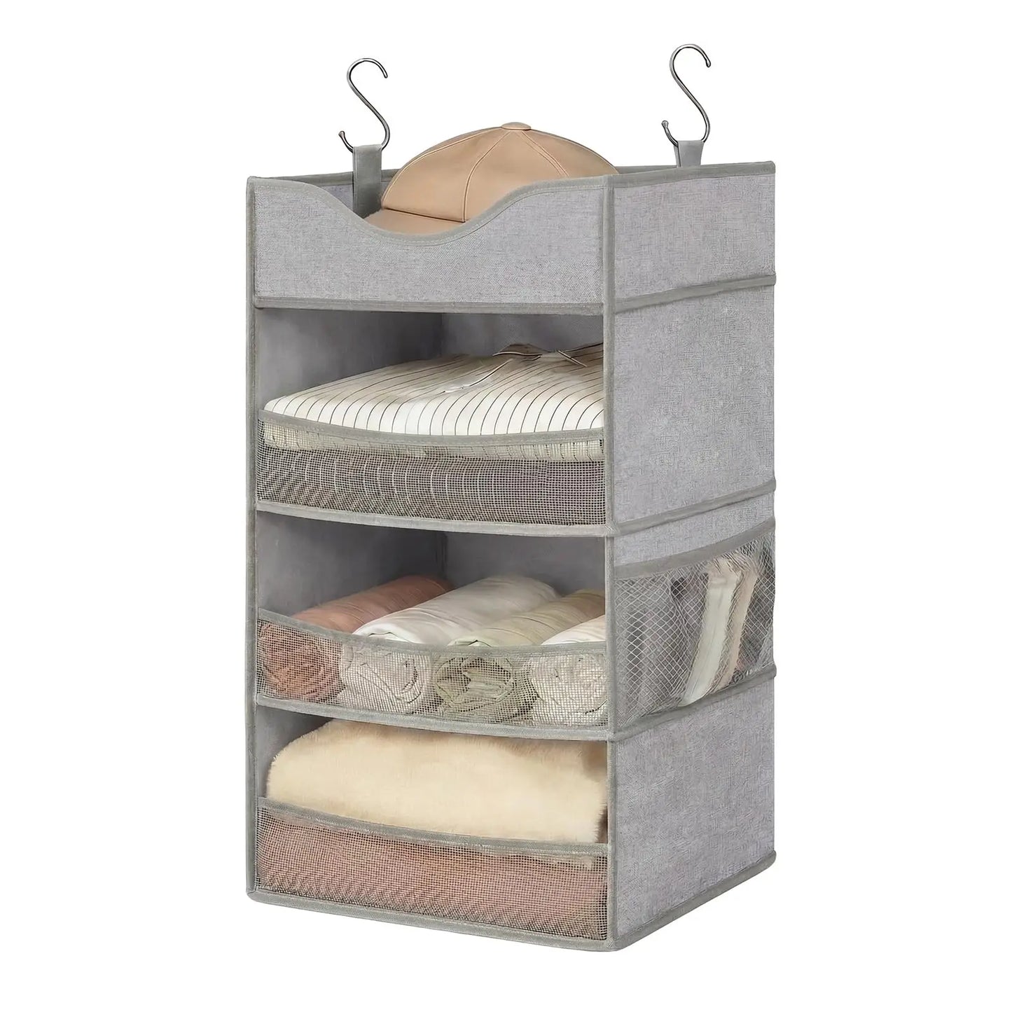 Himiss Three Shelf Hanging Closet Storage Organizer