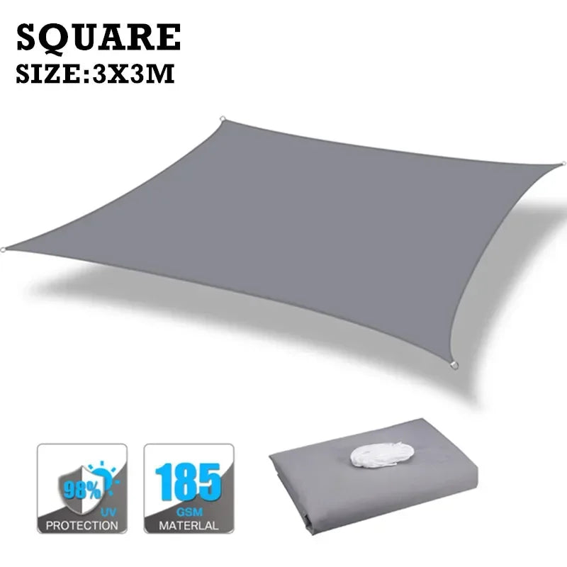 160GSM Waterproof Sun Shade Sail For Outdoor Patio Garden