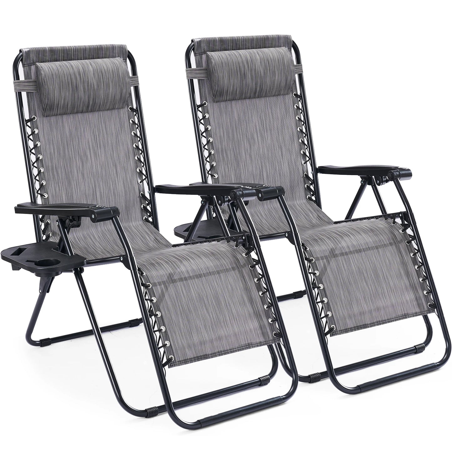 JHK Portable Zero Gravity Recliner Chairs With Cup Holders Outdoor