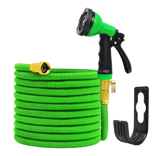 Expandable Garden Hose With Holder And Spray Nozzle
