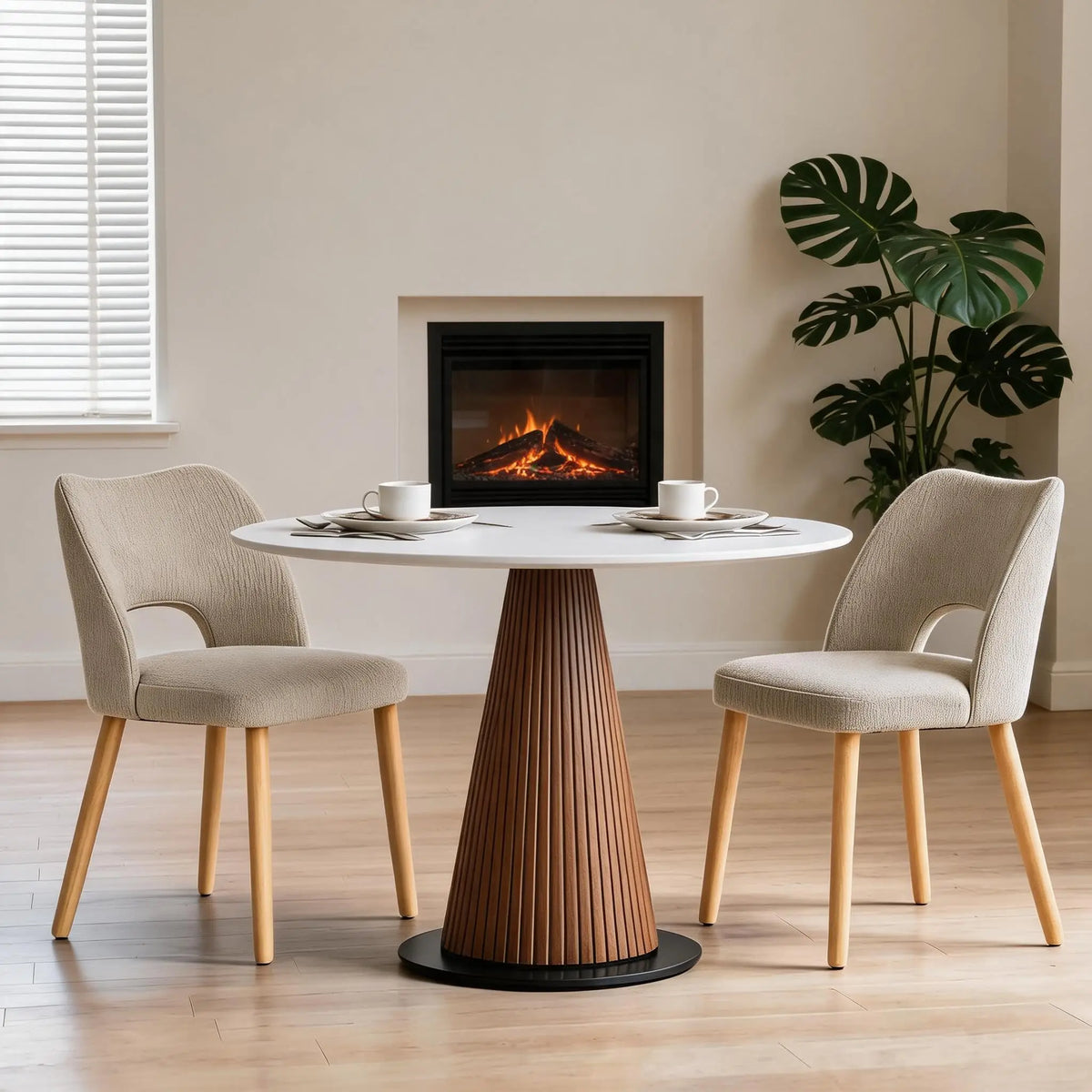 HiMISS Modern Upholstered Dining Chairs With Butterfly Backs