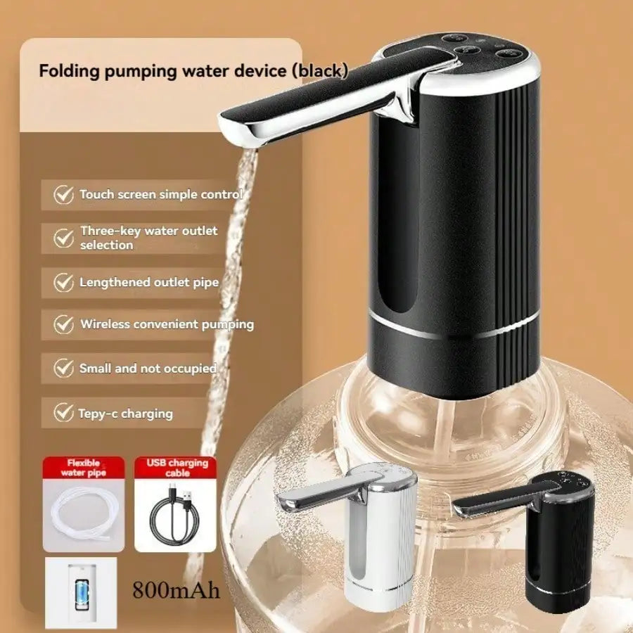 Electric Water Bottle Dispenser USB Rechargeable Pump For 3 To 5 Gallon Bottles