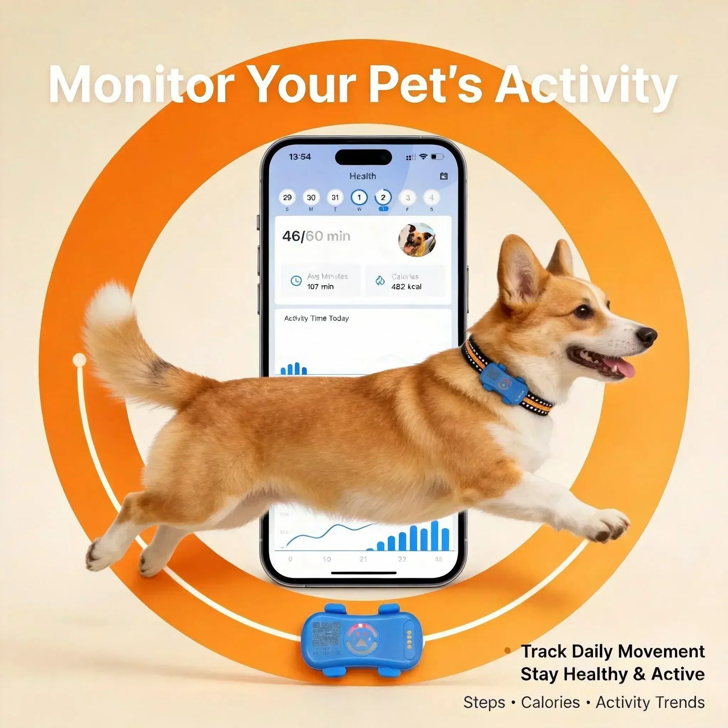 WANWAYTECH GPS Pet Tracker 4G for Pets Real Time Tracking IP67 Waterproof