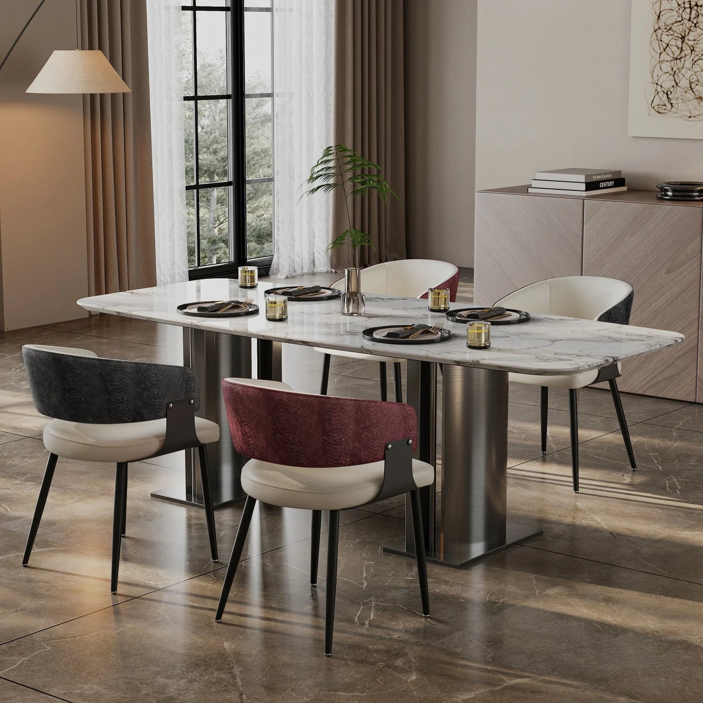 Modern Upholstered Dining Chairs For Kitchen And Dining Room