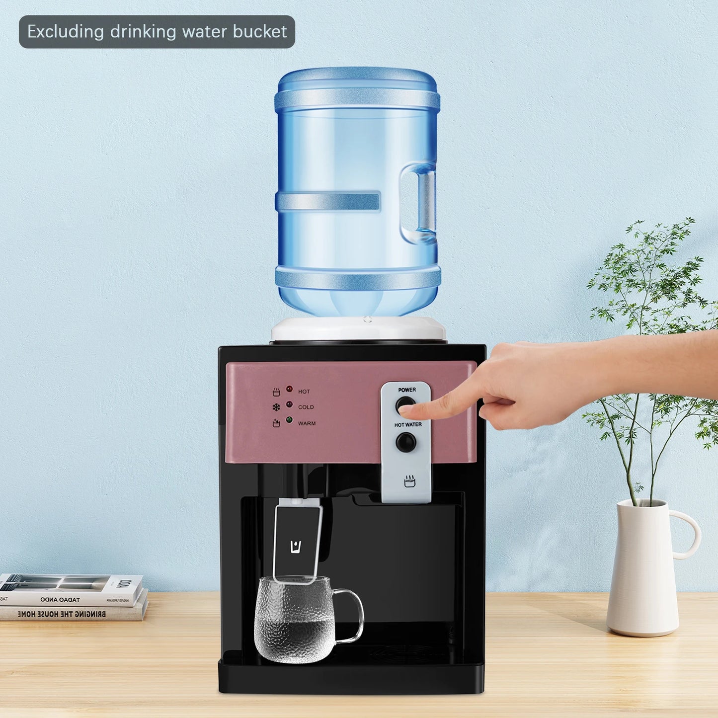 Countertop Hot Cold Water Dispenser One Hand Spout Burn Protection