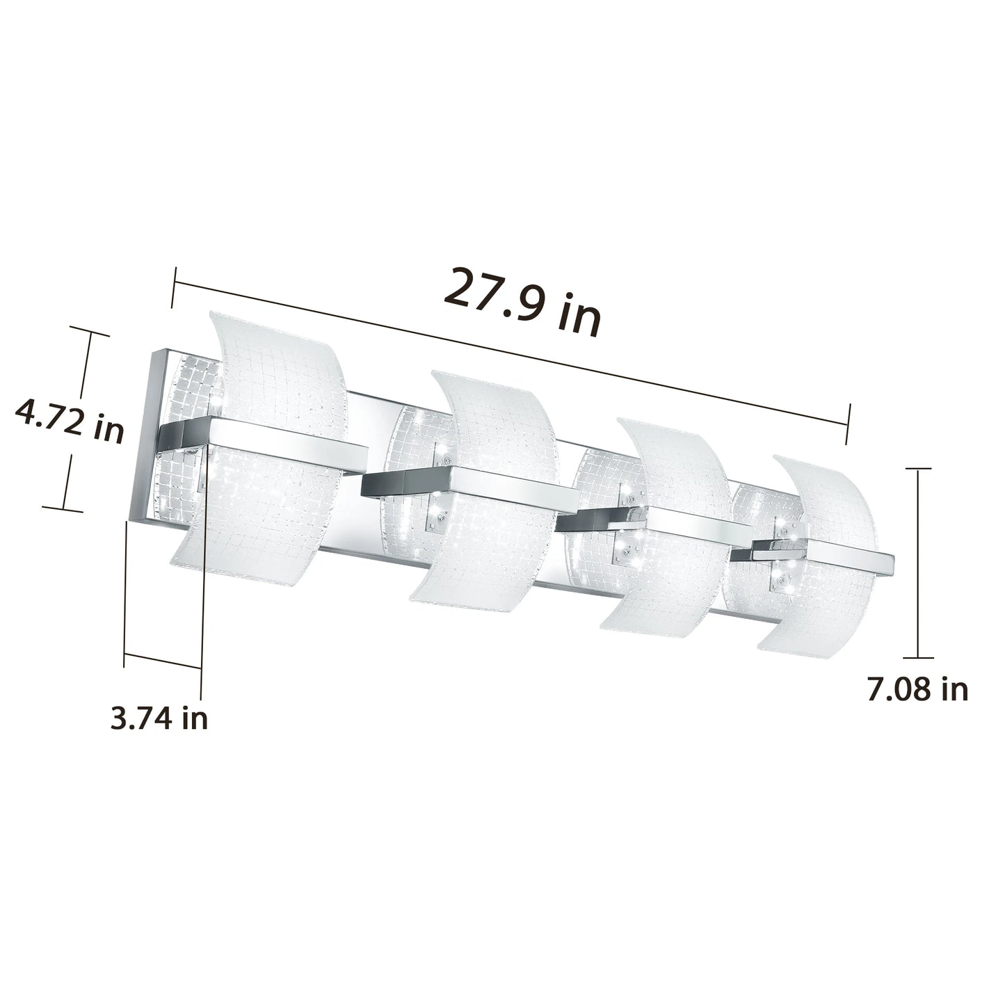 Modern Bathroom LED Wall Light Fixtures Over Mirror