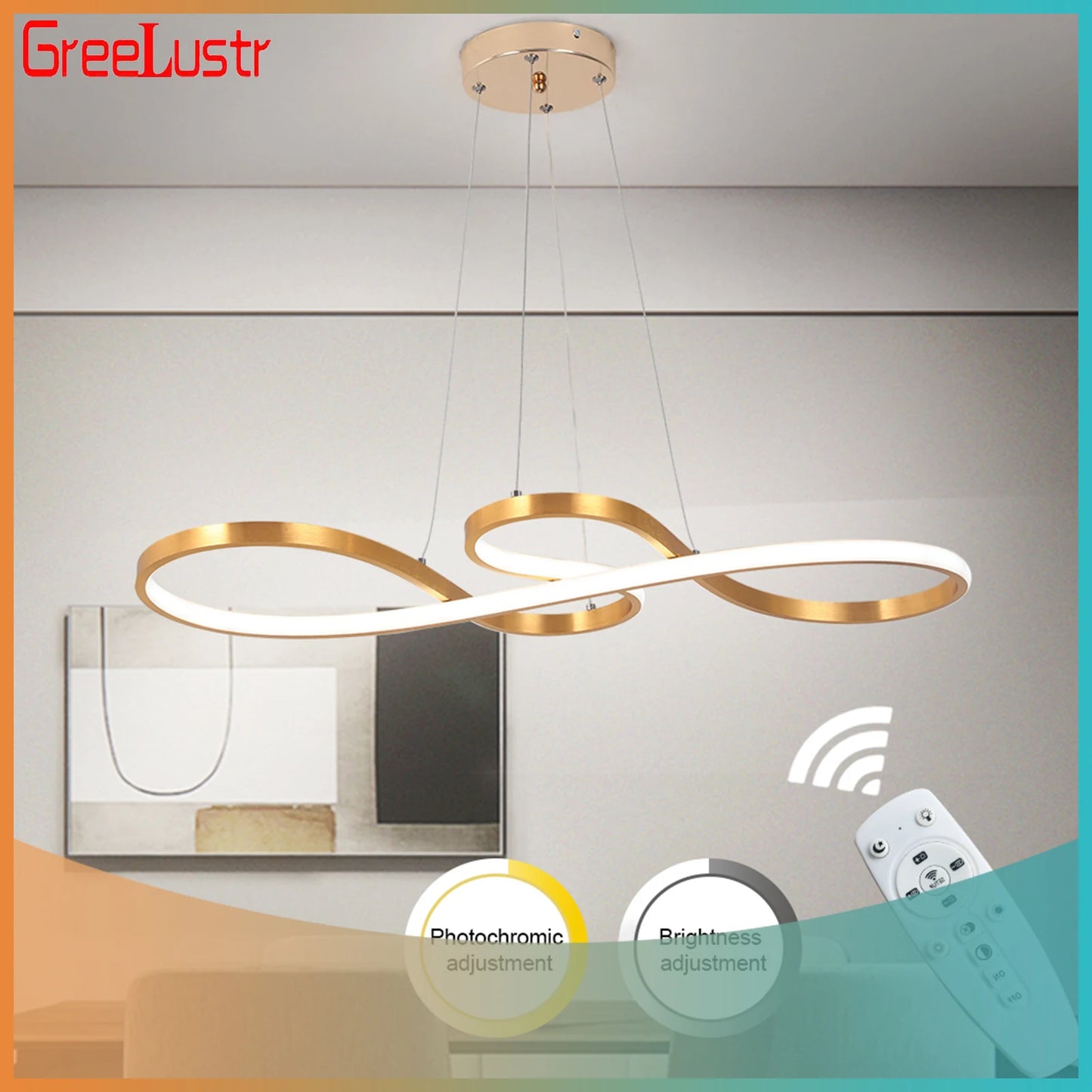 GreeLustr Minimalist Led Pendant Light Modern Ceiling Lamp Fixture