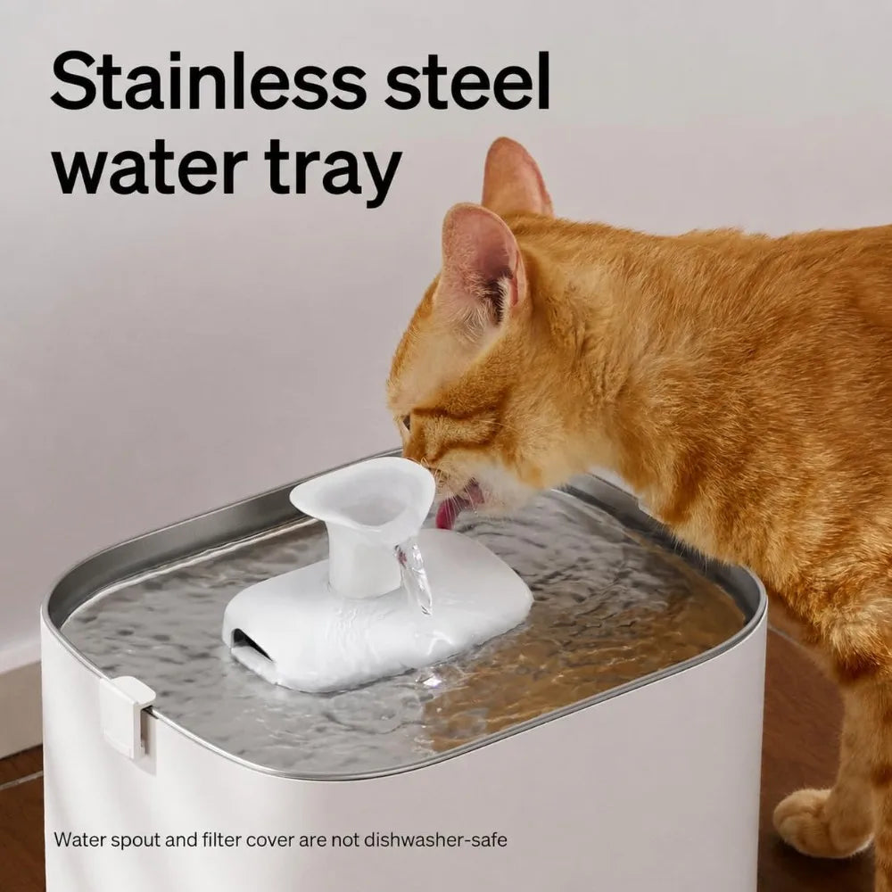 Smart Cat Water Fountain App Monitoring Stainless Steel 5G WiFi