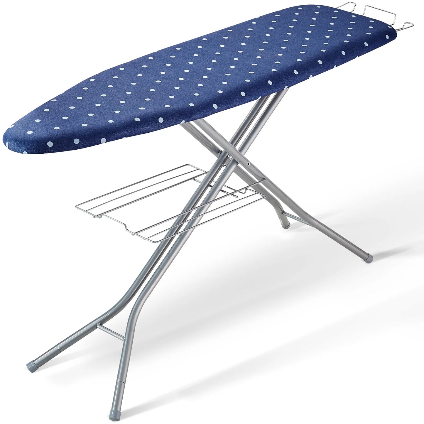 Full Size Ironing Board Height Adjustable Foldable Legs Removable Cover