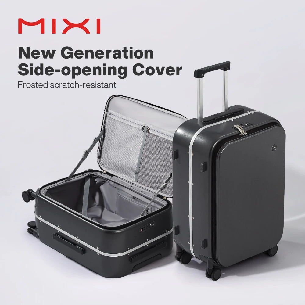 Mixi Aluminum Frame Front Opening Rolling Luggage M9291