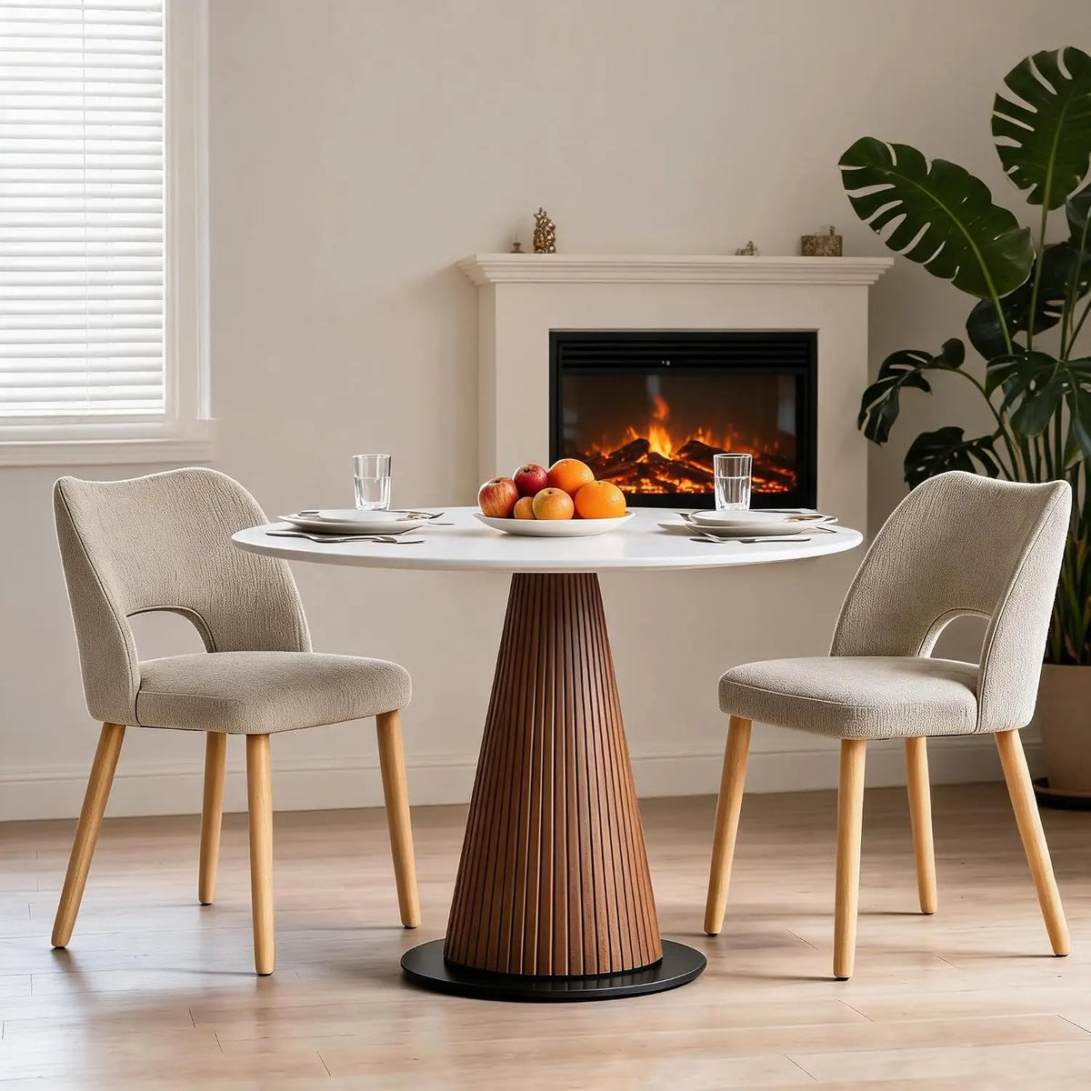 HiMISS Modern Upholstered Dining Chairs With Butterfly Backs