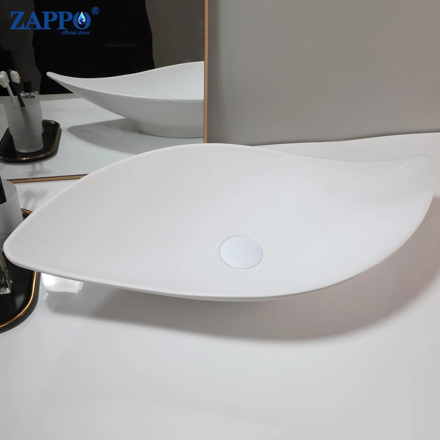 Mekkhalaa Stone Resin Above Counter Bathroom Vessel Sink