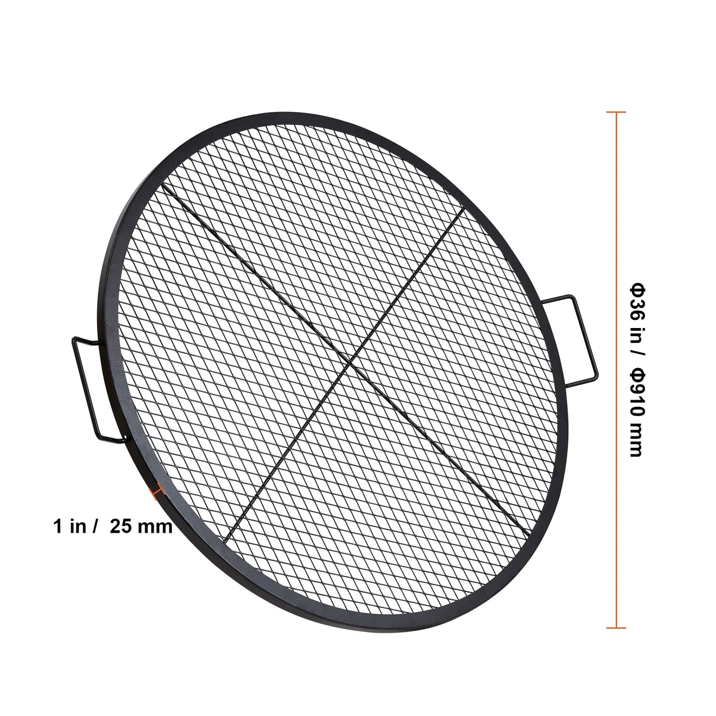 VEVOR X Marks Fire Pit Grill Grate Round Cooking Grid