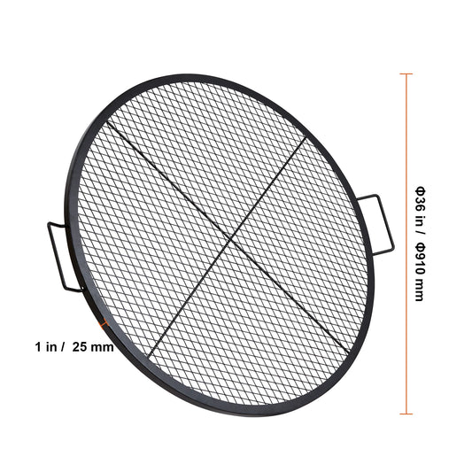 VEVOR X Marks Fire Pit Grill Grate Round Cooking Grid