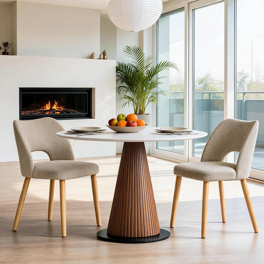 HiMISS Modern Upholstered Dining Chairs With Butterfly Backs