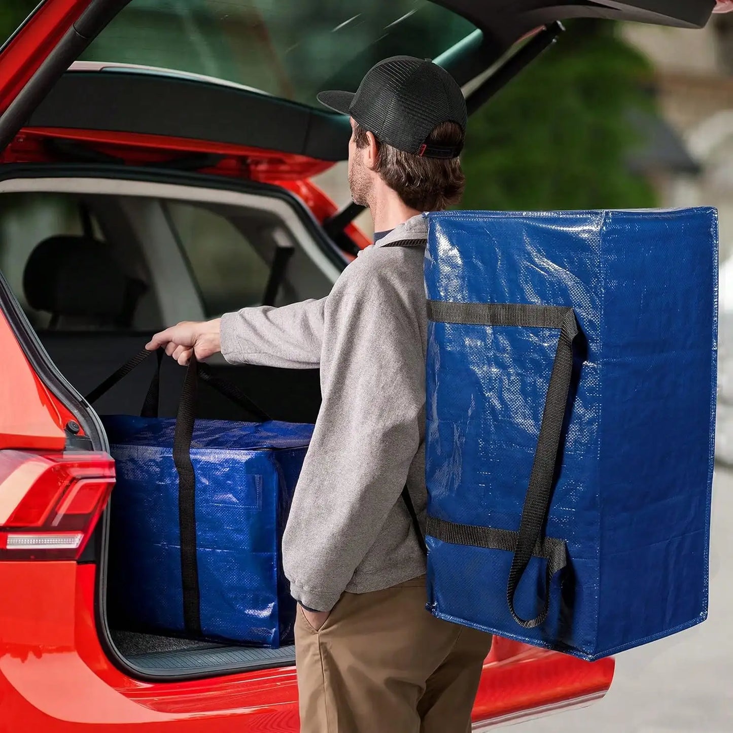 Heavy Duty Moving And Storage Bags With Backpack Straps Zippers And Handles