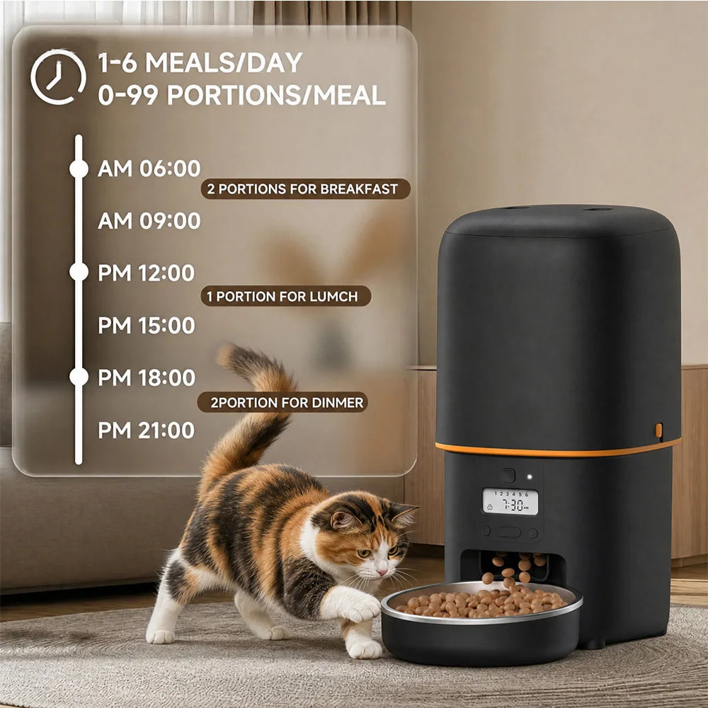 Nityers Automatic Cat Feeder with Timed Dispenser and Voice Recorder