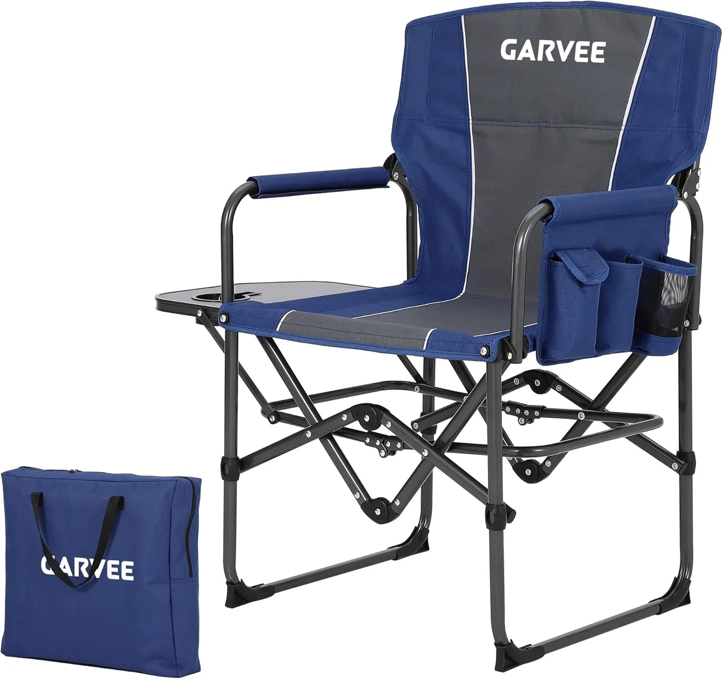 HiMISS Folding Directors Chair For Adults With Cup Holder