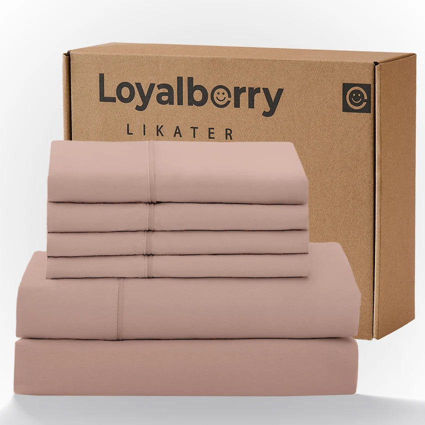 4 Piece Bedding Set With Double Sided Brushed Fabric And Easy Care Fitted Sheet