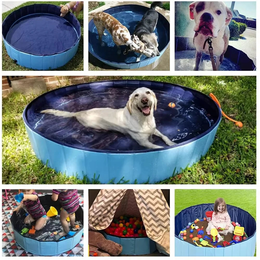 Foldable Dog Swimming Pool Portable Bath Tub For Large Dogs Waterproof