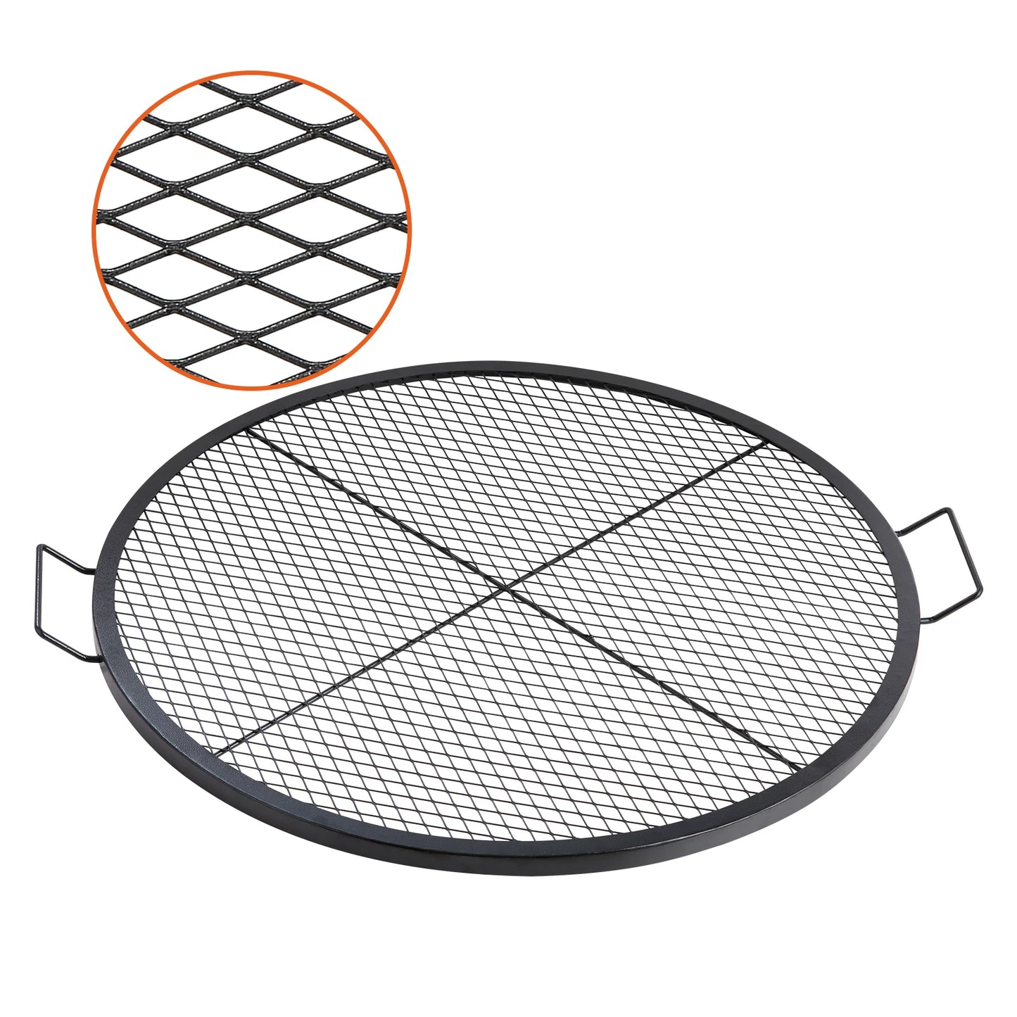 VEVOR X Marks Fire Pit Grill Grate Round Cooking Grid