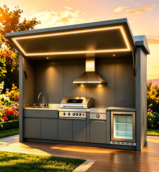 Rust Resistant Modular Outdoor Kitchen Cabinet With Stainless Steel Construction