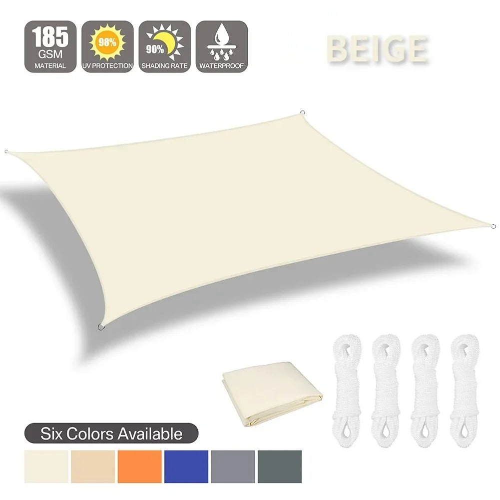 Waterproof Shade Sail Outdoor Sun Shelter Canopy For Patio Garden