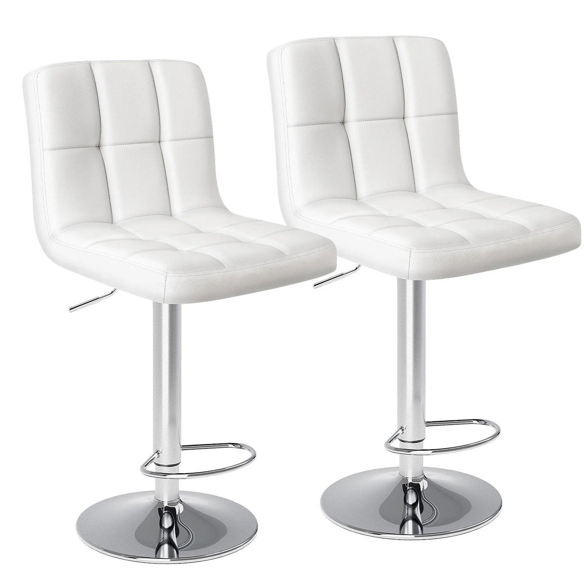 JHK Ergonomic Armless PU Leather Adjustable Swivel Office Chair