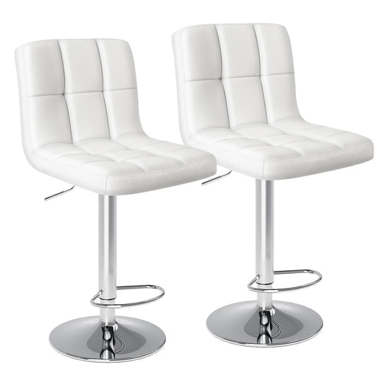 JHK Ergonomic Armless PU Leather Adjustable Swivel Office Chair
