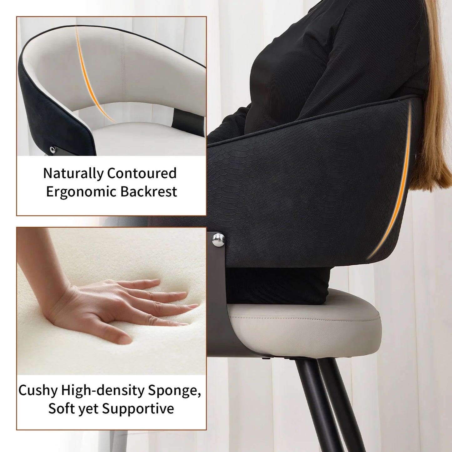 Modern Upholstered Dining Chairs For Kitchen And Dining Room