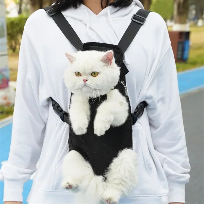 Adjustable Cat And Dog Carrier Backpack Double Shoulder Travel Bag