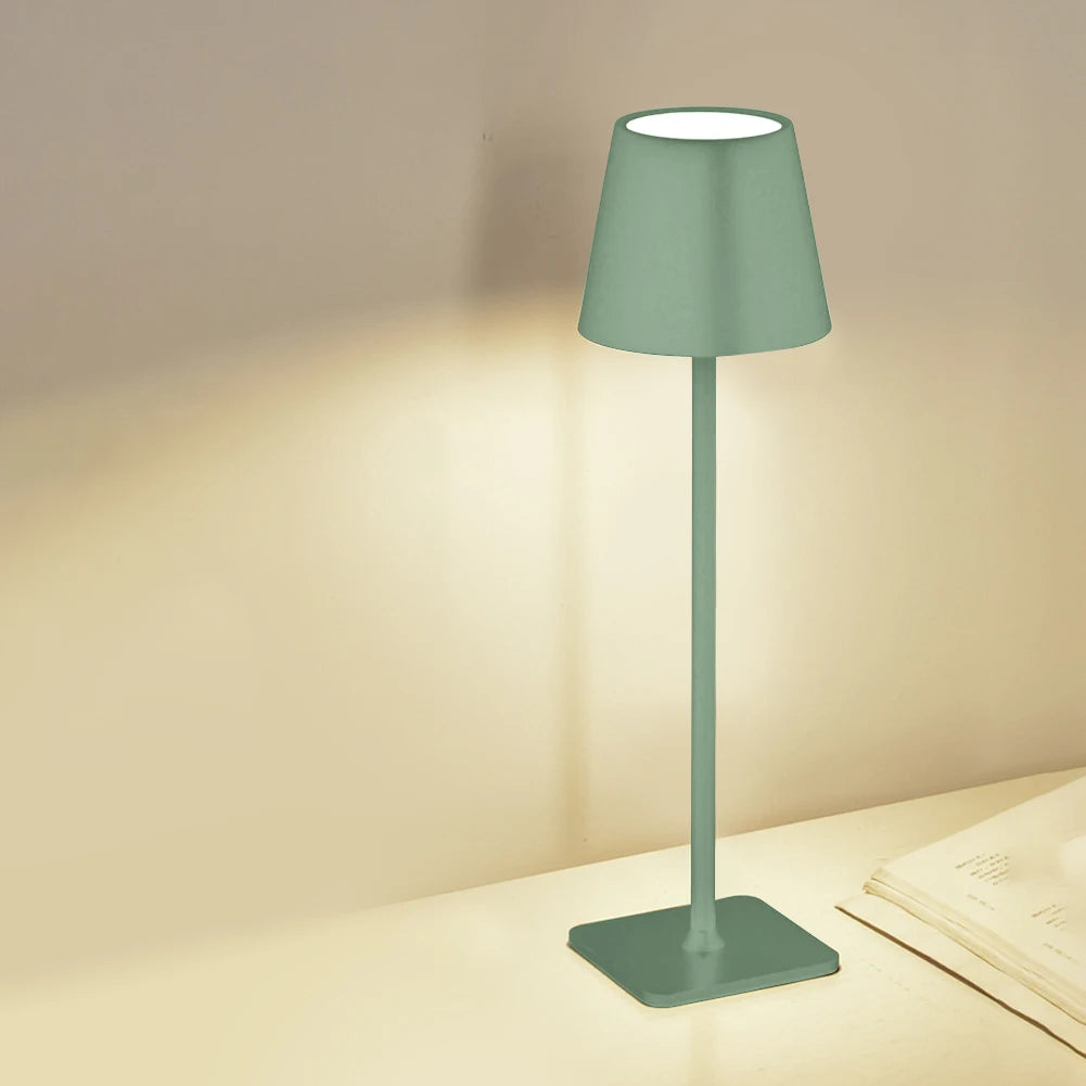 Cordless Table Lamp USB Rechargeable Stepless Dimmable Bar Restaurant Ambiance Wireless Lamp 3 Color Temperature IP54 Waterproof