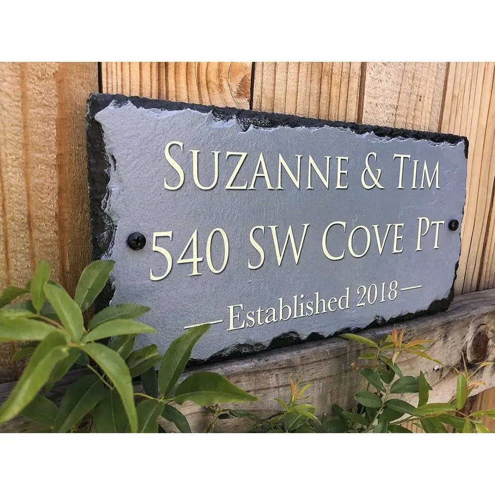 Squirrel Ink Handcrafted House Number Sign Address Plaque
