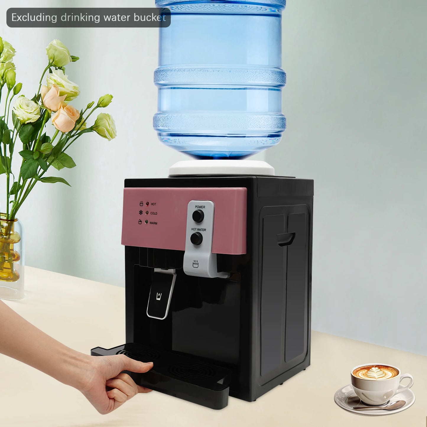 Countertop Hot Cold Water Dispenser One Hand Spout Burn Protection