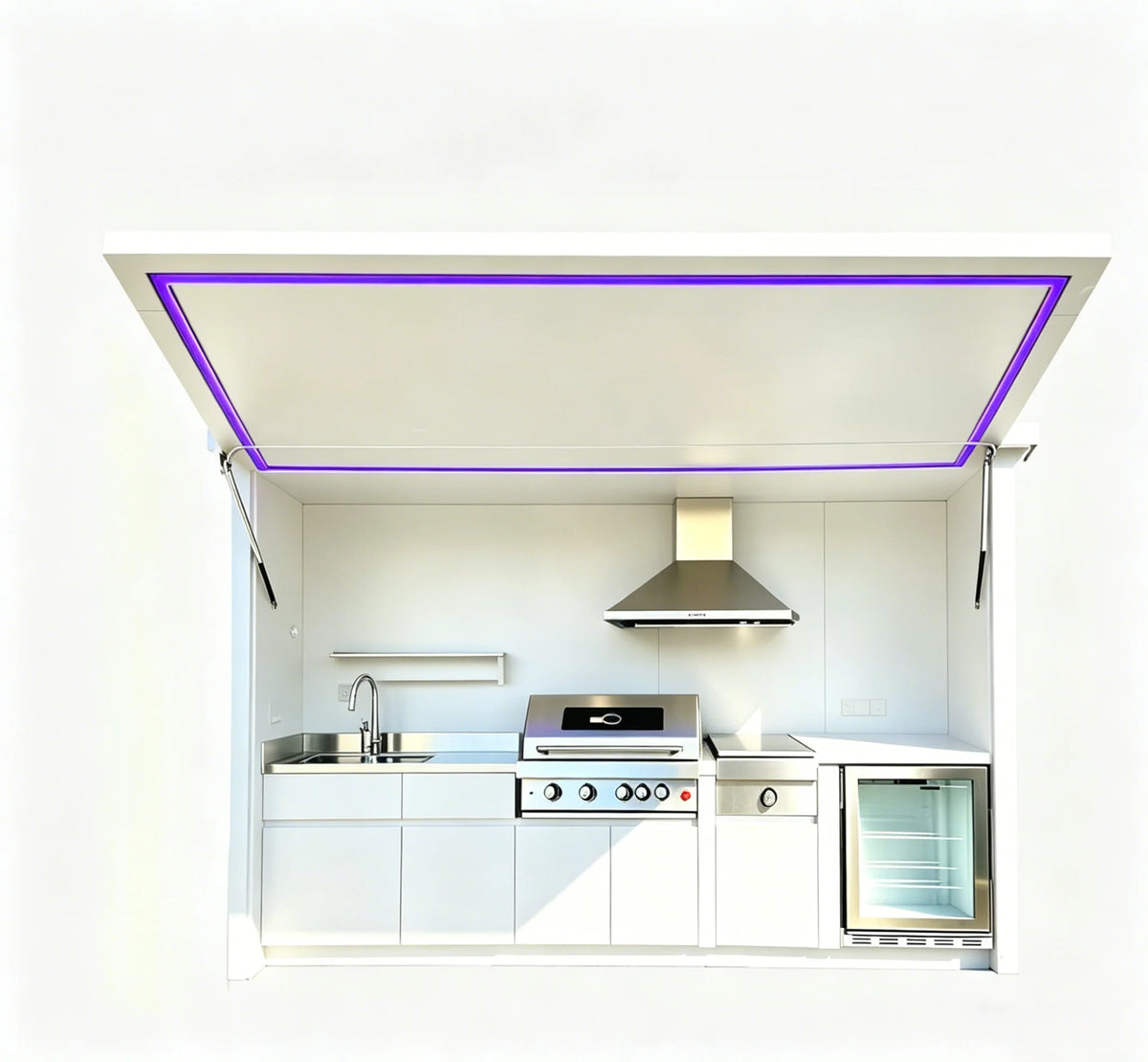 Rust Resistant Modular Outdoor Kitchen Cabinet With Stainless Steel Construction
