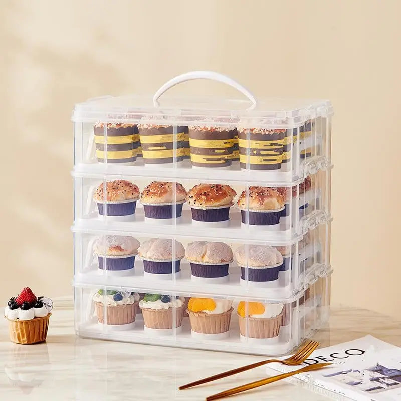 Bymaocar Stacking Cupcake Carrier And Holder Boxes