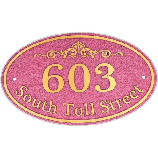 Hand Carved Metal House Number Sign Customized For Home And Yard