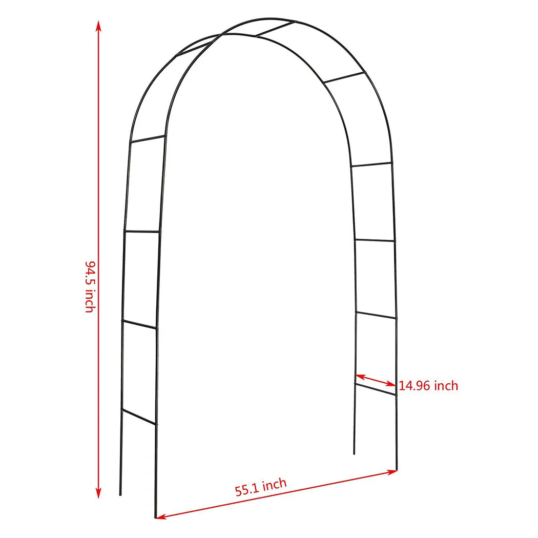 Heavy Duty Metal Garden Arch Trellis for Climbing Plants
