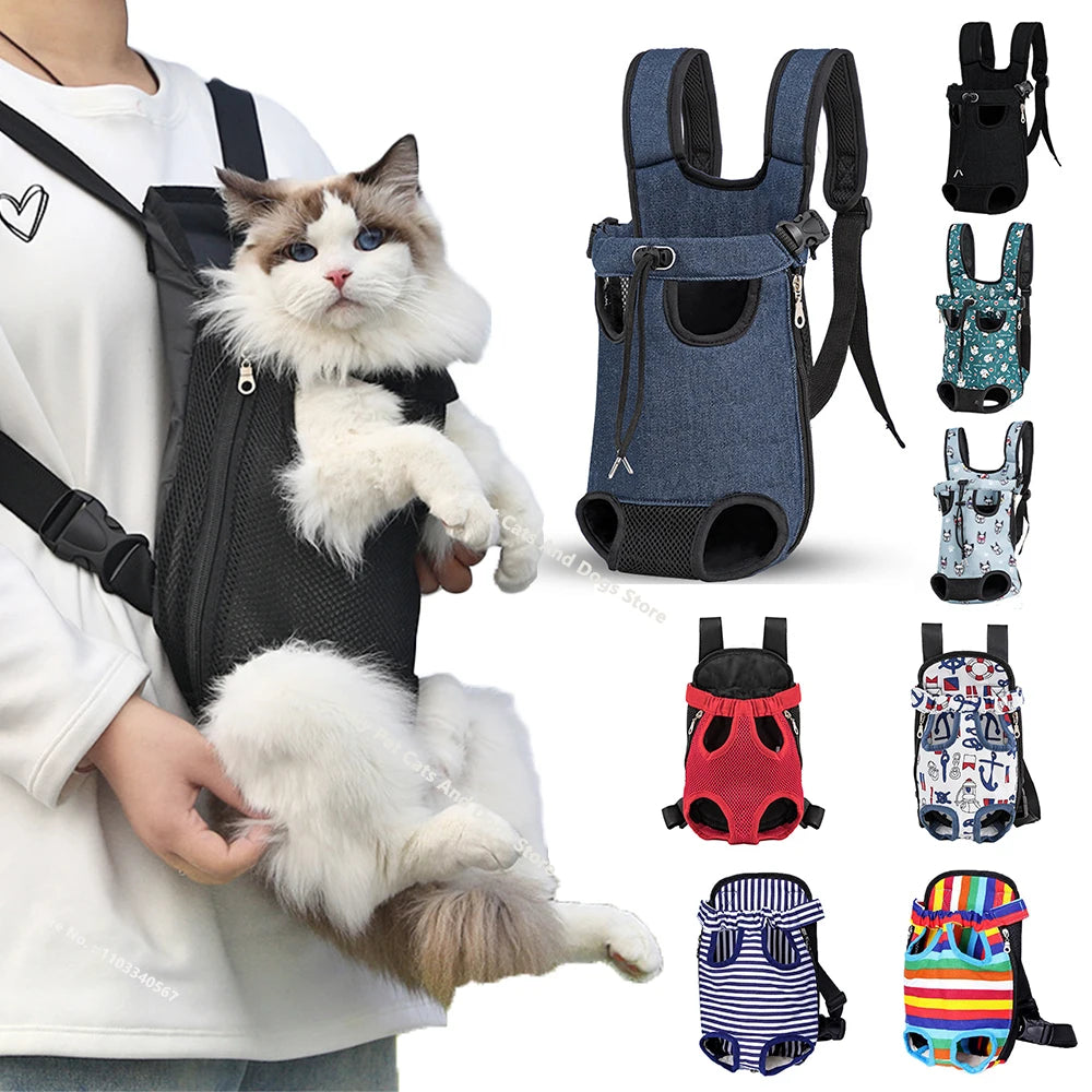 Adjustable Cat And Dog Carrier Backpack Double Shoulder Travel Bag