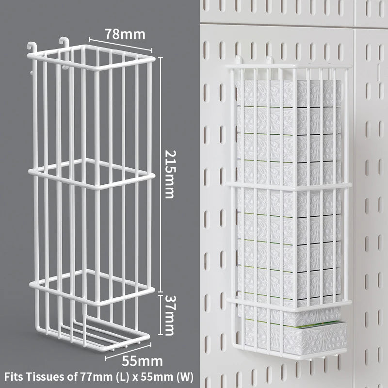 Wall Mounted Pegboard Organizer With Shelves For Desk Accessories