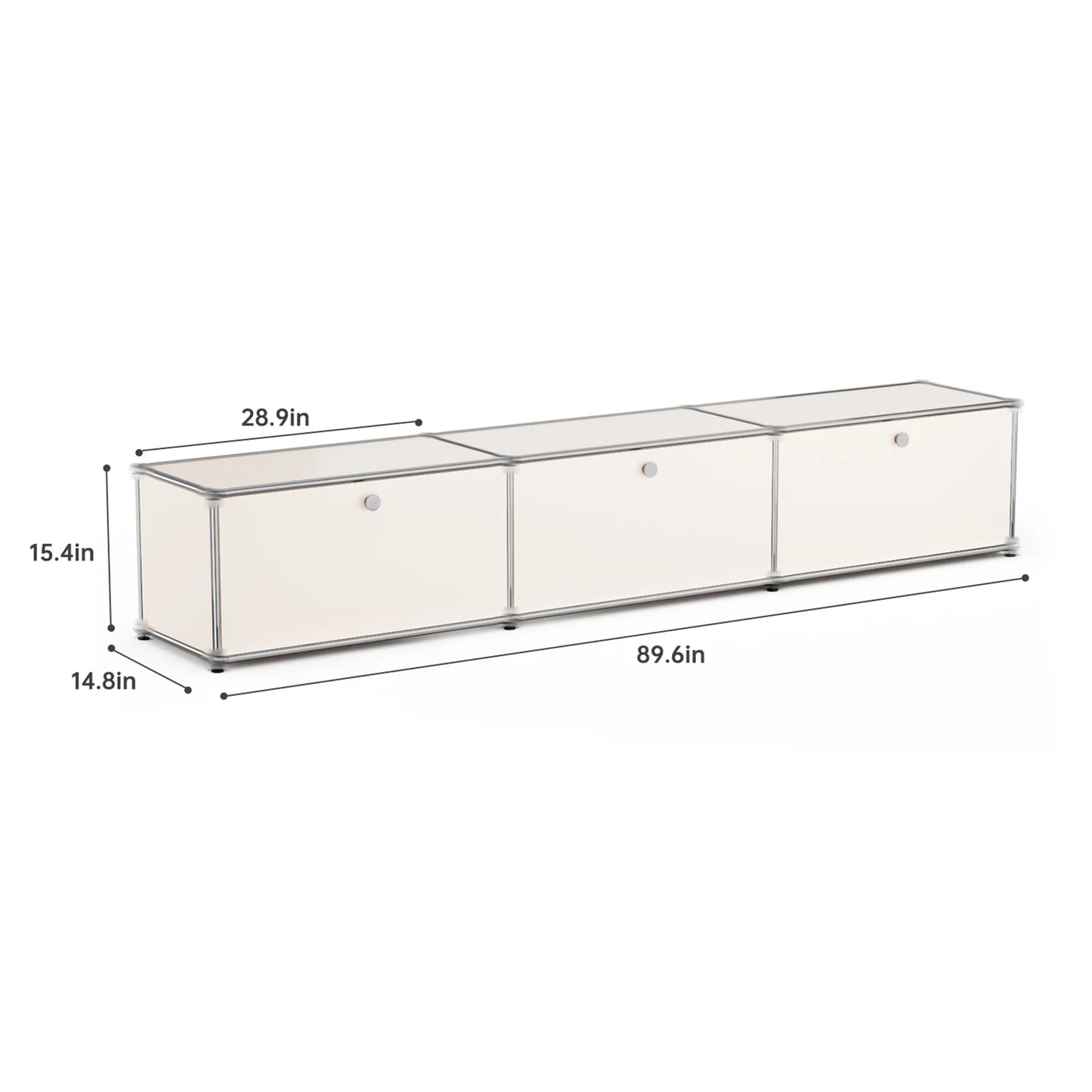 Metal Storage Cabinet TV Stand for Living Room and Office