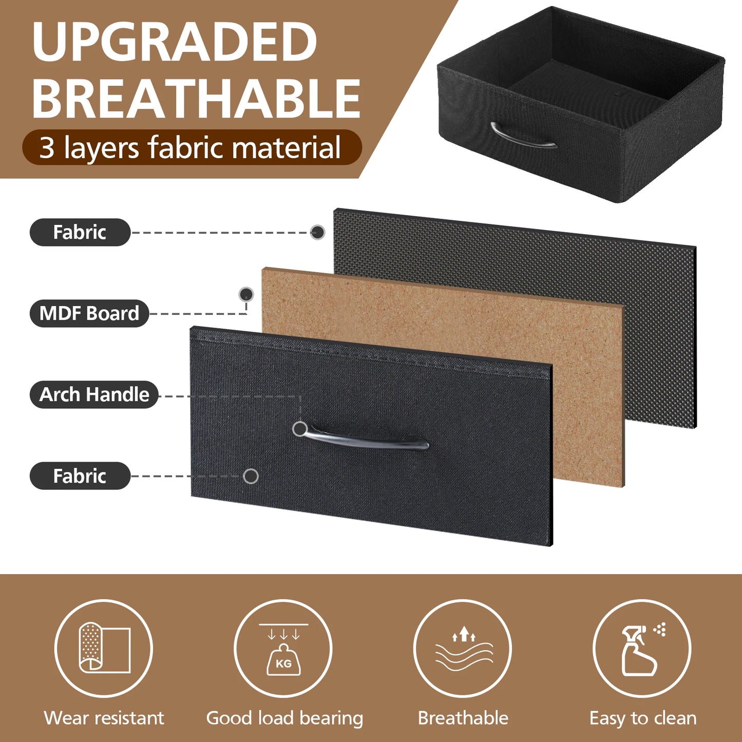 MCQ Four-Drawer Bedside End Table With Charging Station And LED