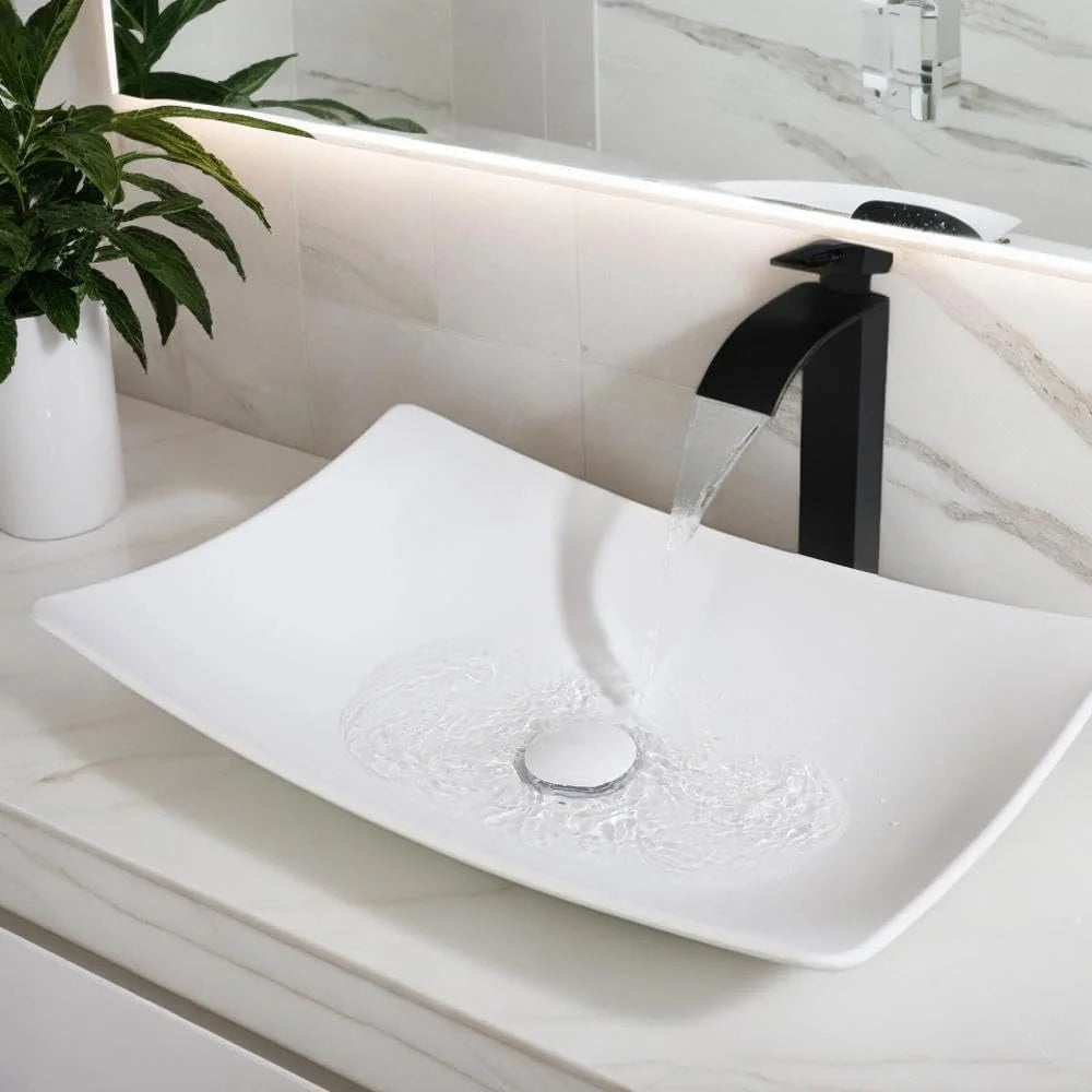 Mekkhalaa Stone Resin Above Counter Bathroom Vessel Sink