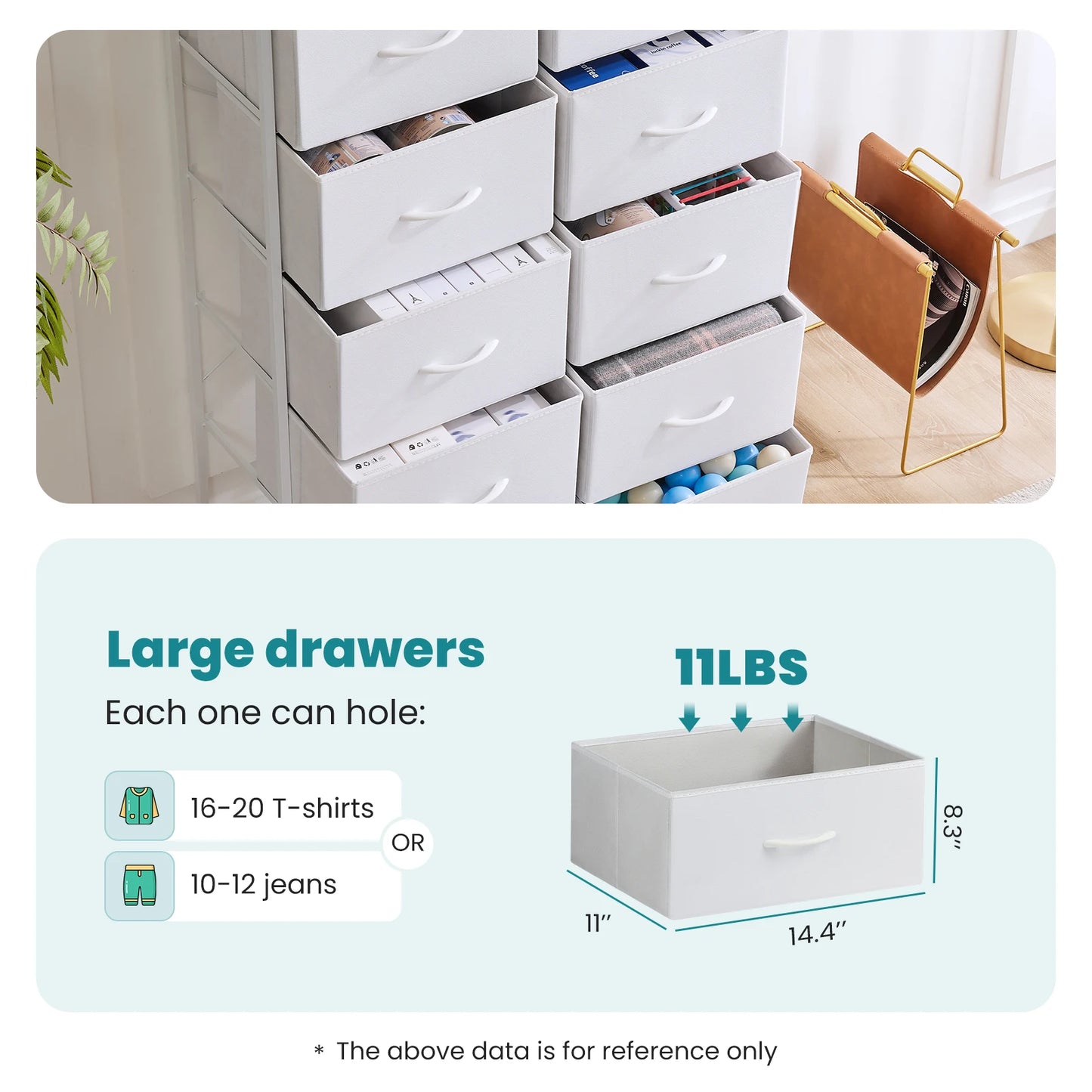 MCQ Living Room 10 Drawer Cabinet Storage Dresser Furniture